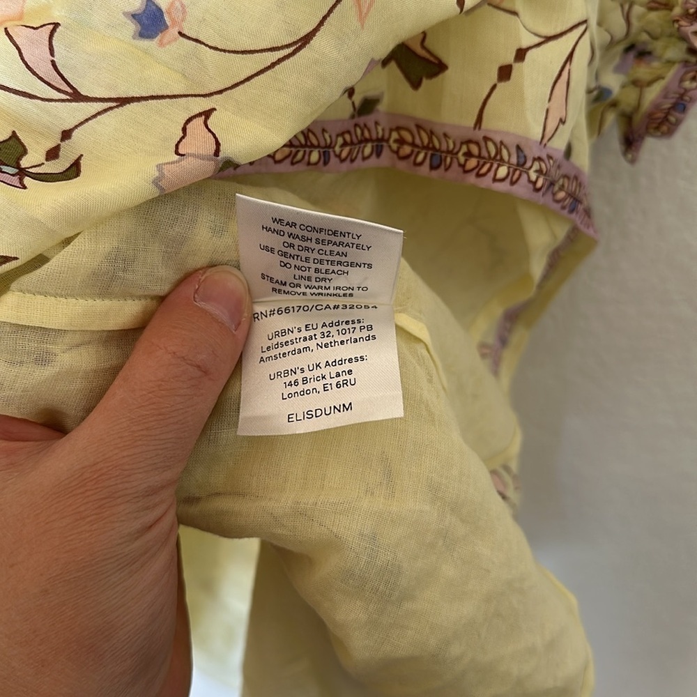 Anthropologie Omika Elisdunm square neck, mini dress, back tie, size medium - Picture 8 of 10